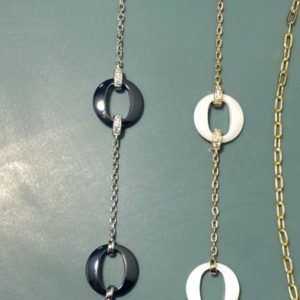 Bracelet en céramique blanc et noir