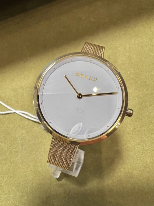 Montre Obaku boîtier jaune sur acier 189€