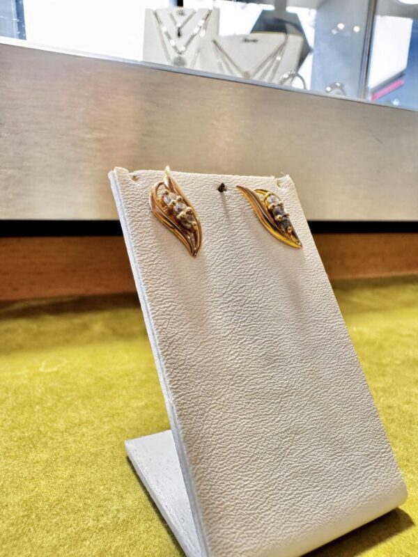 Boucles d'oreille oxyde or 18 carats oxyde