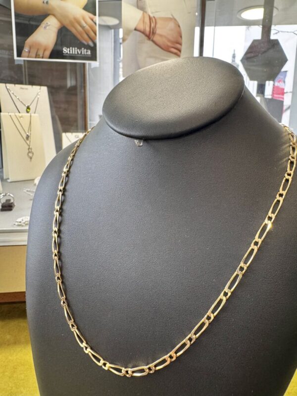 Collier maille alternée 1-1 or 18 carats